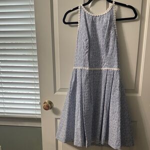 Lilly Pulitzer Light Blue Dress with White Trim